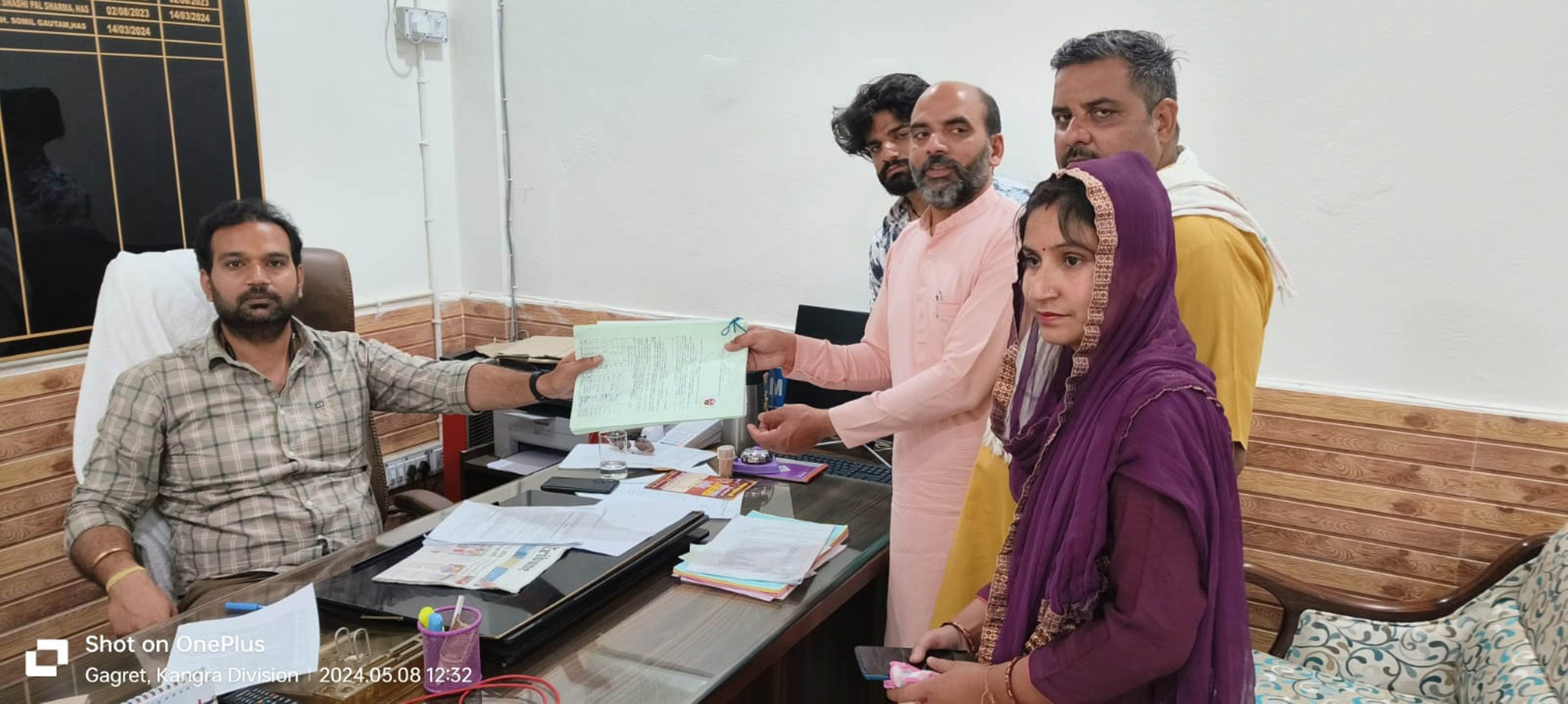Himachal Assembly by-election- A nomination in Gagret the other day